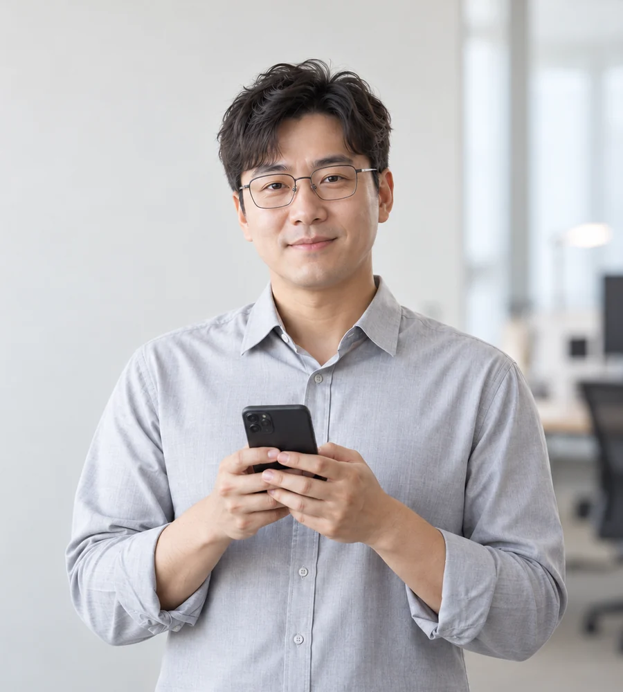 울산 급전 상담을 휴대전화로 안내받는 고객